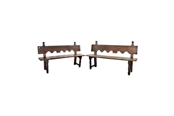 Pair of oak Benches