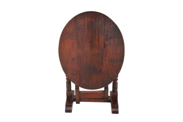 Oak folding side table