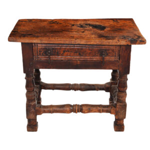 Small Spanish oak table 1 central drawer