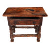 Small Spanish oak table 1 central drawer - Image 2