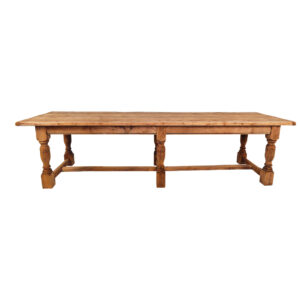 Large 6-leg farmhouse table in oak
