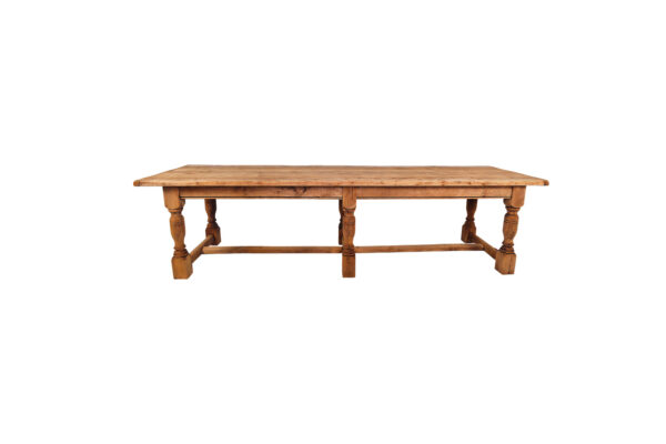 Large 6-leg farmhouse table in oak