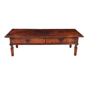 18th century oak coffee table with drawers