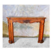 Antique oak mantel with cherubs overmantel - Image 2