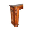 Antique oak mantel with cherubs overmantel - Image 4