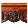Antique oak mantel with cherubs overmantel - Image 5