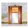 Antique oak mantel with cherubs overmantel - Image 3