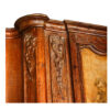 Antique oak mantel with cherubs overmantel - Image 6