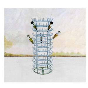 Vintage bottle rack