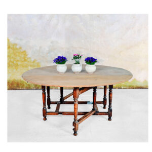 10-person oak gate leg table