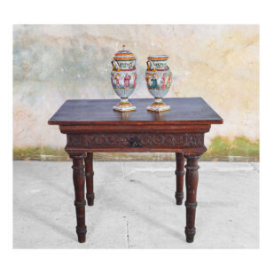 Carved wooden table