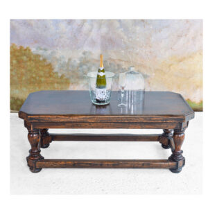Waxed walnut coffee table