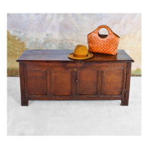 18th-century oak chest, 2 doors