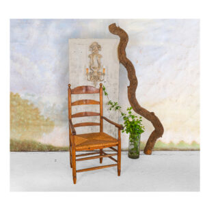 Oak straw chair