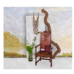 Carved oak armchair Circa 1900